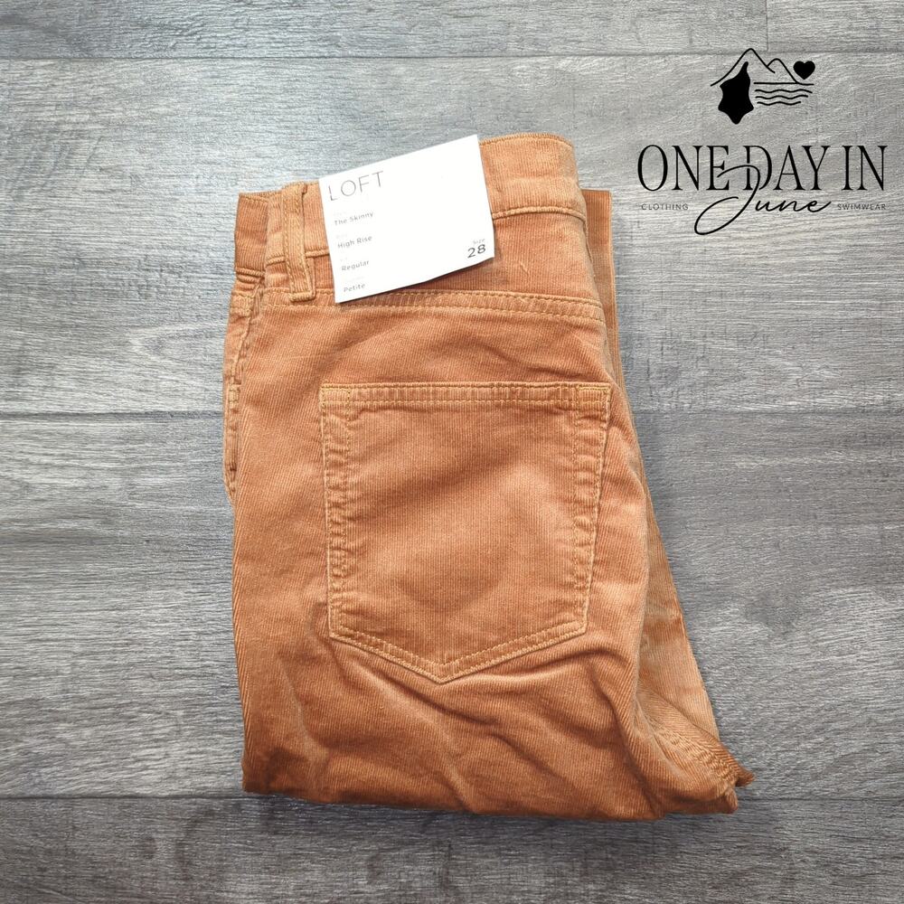 Loft Petite High Rise Skinny Corduroy Pants Size 28 (6) - Picture 6 of 6
